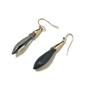Alexis Bittar Black Lucite Drop Earrings